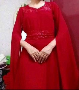red gown