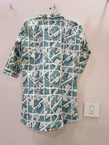 Abstract Print Long Shirt Kurta