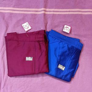 💜Combo Of 2 Silk Premium Pant With Pockets💙