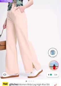 Glitchez Wide-Leg High-Rise Slit Jeans – Stylish