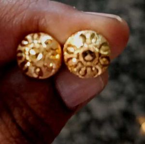 Gold Plated Stud Earrings Pack Of 6