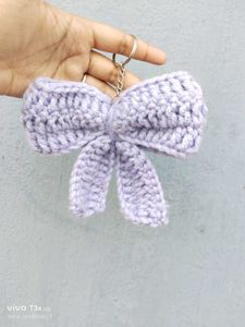 Crochet Bow Keychain