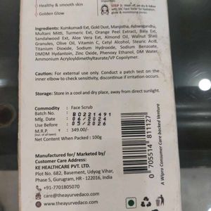 Unused TAC Kumkumadi Face Scrub With Saffron