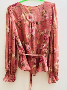 Wrap Style Top with Tie up around waist