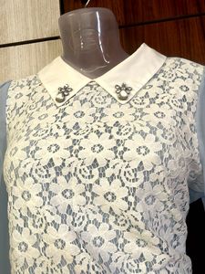 Korean Embellished Collar Layered Top✨🌷