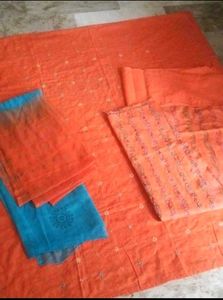 3 piece mirror embroidery cotton unstitched suit