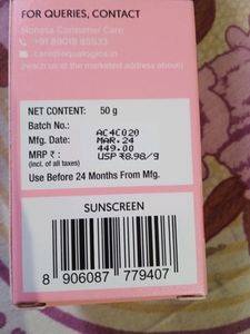 Aqualogica Cream And Sunscreen