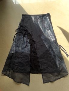 Black Lace-Up Gothic / Lolita Detail Skirt