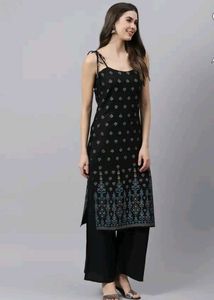 Black Cotton Kurti