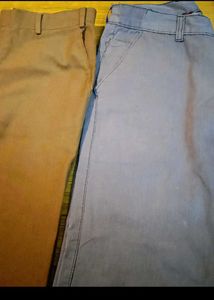 Combo Of 2 Pants Grey Brown