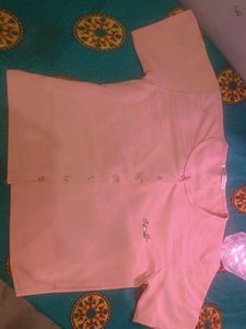 Peach Button-Down Top