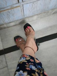 Black Heels with Clear Strap
