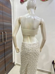 Fur Tube Top With Skirt