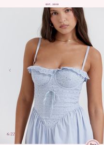 House Of CB Jamie Soft Blue Midi Dress