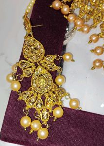 Elegant Gold-Tone Indian Jewelry Set