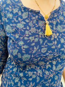Blue Straight Kurti