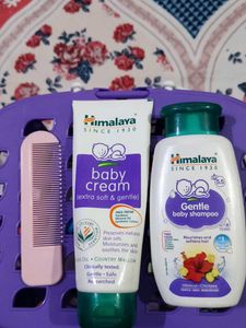 Himalaya Baby Shampoo, Cream, Comb With Basket