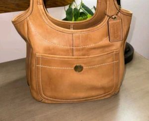 COACH Legacy Ergo camel leather hobo shoulder bag