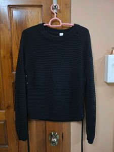 Side Lace Up Sweater