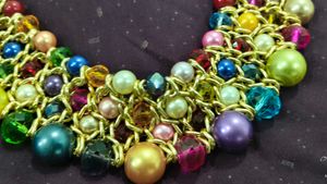 Colorful Beaded Chain Necklace
