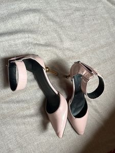 Pink Ankle Strap Heels