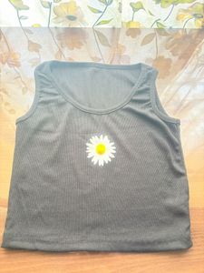 Cute Daisy Print Tank Top