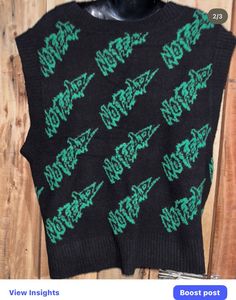 Graphic Print Sweater Vest