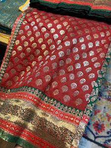 Silk Brocade Fabric Saree
