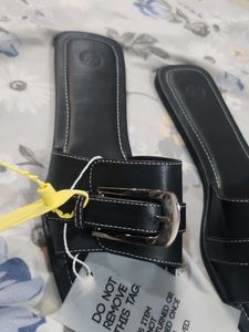 Black Buckle Sandals