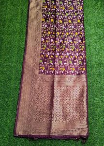 Pasmina Khaddi Saree - Dark Purple