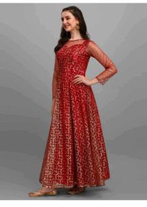 Red &amp; Gold Ethnic Gown