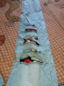 Cyan Color Jeans For Women
