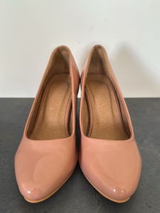 Pink Block Heel Pumps