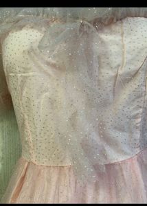 Vintage Pink Ruffled Party Dress❤️🌸