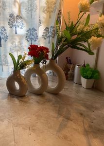 Ceramic flower vase set of 3 pis