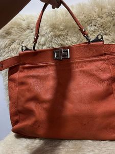 Orange Leather Handbag