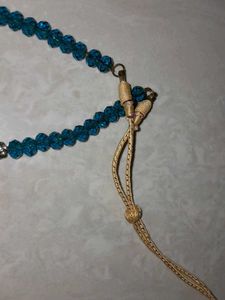 blue necklace