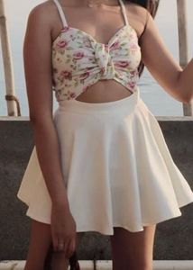 Floral Cutout Mini Dress