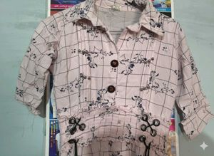 Floral Print Midi Shirt Dress