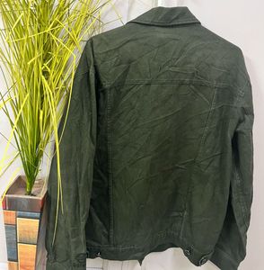TATE Olive Green Denim Jacket