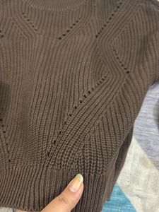 Zara Brown Knit Sweater