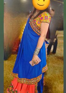Embroidered Blue Navratri Chaniya Choli