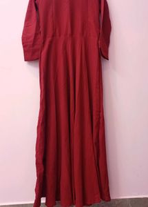 Elegant Maroon Maxi Dress