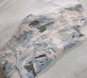 Abstract Print Short Sleeve Shirt