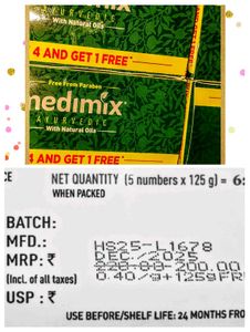 Medimix Ayurvedic Soap (Buy 4 Get 1 Free)