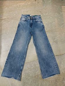blue baggy denim jeans