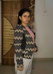 Stylish Patterned Blazer Jacket