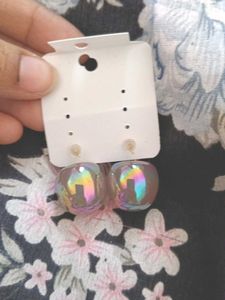 Pearl and Rhinestone Apple Earrings