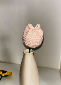 Crochet Tulip- Peach Pink Color