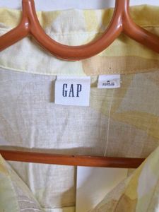 Gap Printed Linen Oversized Shirt
